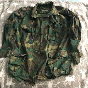 vintage green camo/army  jacket